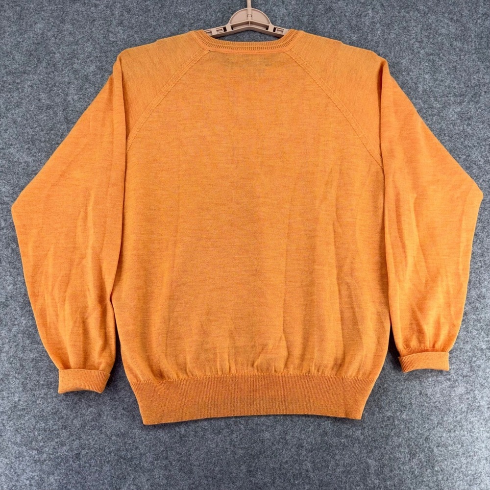 Callaway Golf Collection Mens Medium Orange 100% Merino Wool V-Neck Sweater